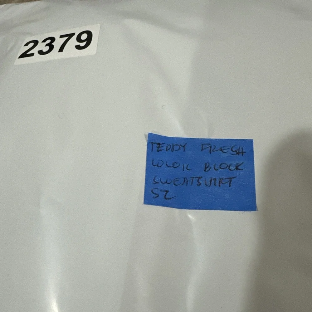 Teddy Fresh Pastel Color‎ Block Hoodie Sweatshirt Size Medium